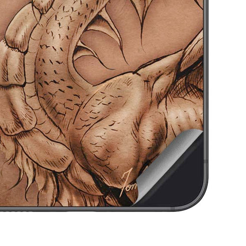 Dragon Parchment by Tom Wood Galaxy S24 Plus Skin