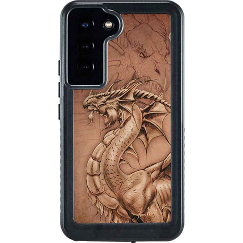 Dragon Parchment by Tom Wood Galaxy S24 Plus Waterproof Case