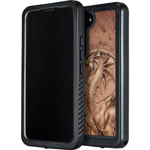Dragon Parchment by Tom Wood Galaxy S24 Plus Waterproof Case