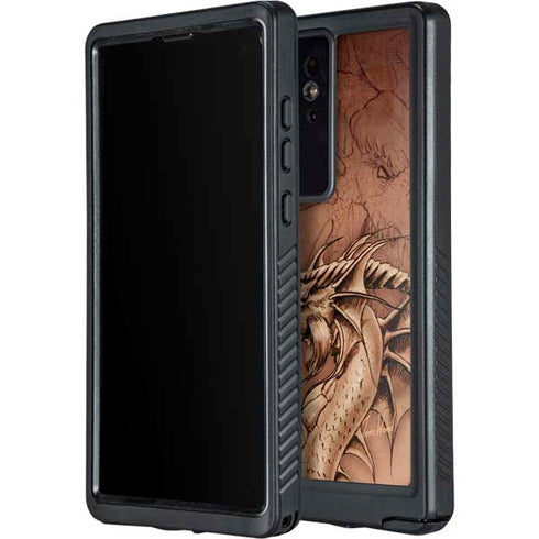 Dragon Parchment by Tom Wood Galaxy S24 Ultra Waterproof Case