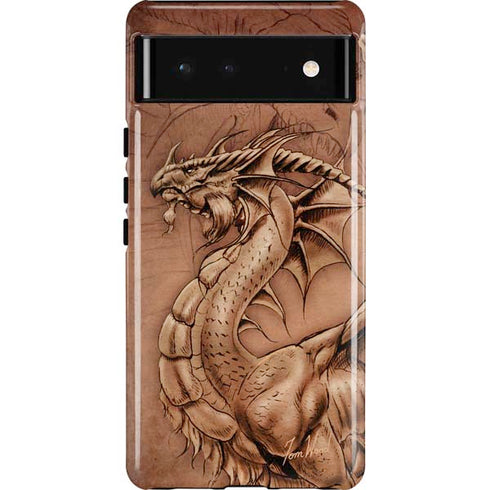 Dragon Parchment by Tom Wood Pixel Cases