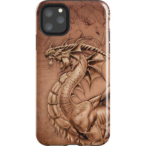 Dragon Parchment by Tom Wood iPhone Cases