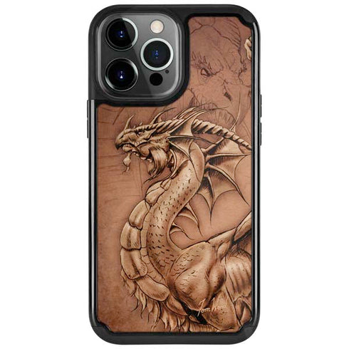 Dragon Parchment by Tom Wood iPhone Cases