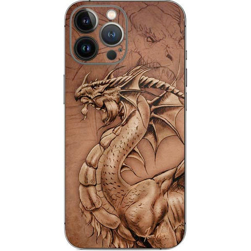 Dragon Parchment by Tom Wood iPhone 15 Pro Max Skin