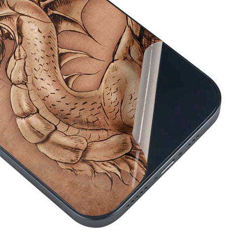 Dragon Parchment by Tom Wood iPhone 15 Skin