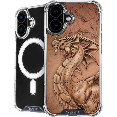 Dragon Parchment by Tom Wood iPhone 16 MagSafe Case