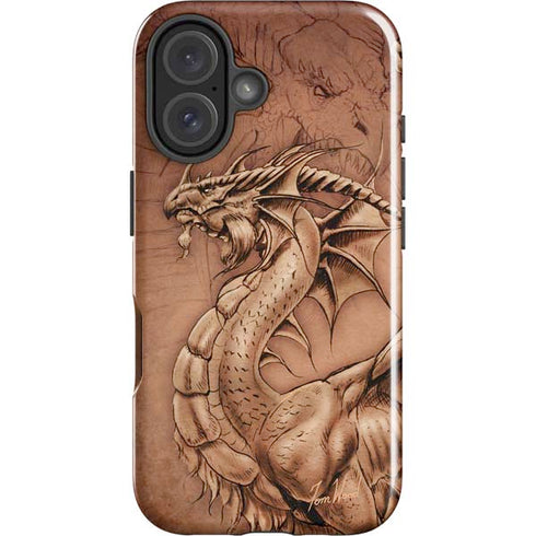 Dragon Parchment by Tom Wood iPhone 16 Plus Impact Case