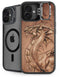 Dragon Parchment by Tom Wood iPhone 16 Plus Kickstand Case