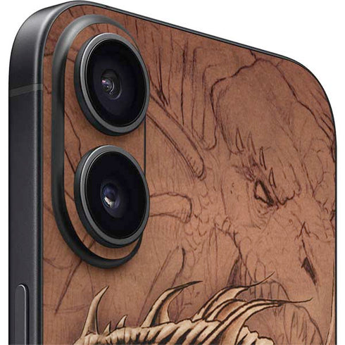Dragon Parchment by Tom Wood iPhone 16 Plus Skin