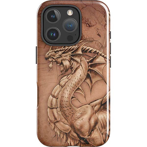 Dragon Parchment by Tom Wood iPhone 16 Pro Impact Case