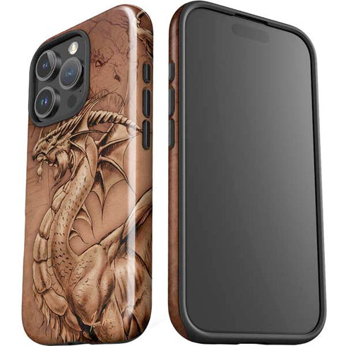 Dragon Parchment by Tom Wood iPhone 16 Pro Impact Case