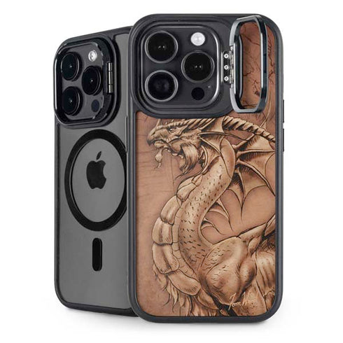Dragon Parchment by Tom Wood iPhone 16 Pro Kickstand Case