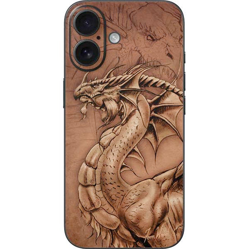 Dragon Parchment by Tom Wood iPhone 16 Skin