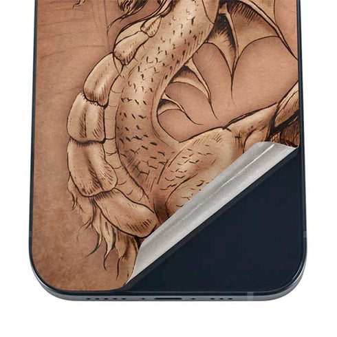 Dragon Parchment by Tom Wood iPhone 16 Skin