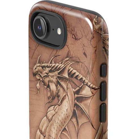 Dragon Parchment by Tom Wood iPhone 16e Impact Case