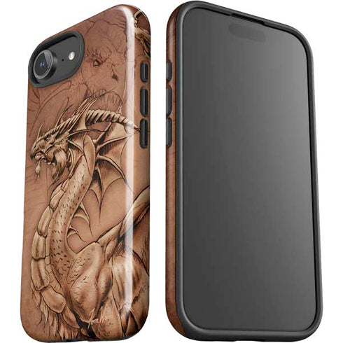 Dragon Parchment by Tom Wood iPhone 16e Impact Case