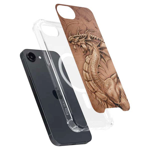Dragon Parchment by Tom Wood iPhone 16e MagSafe Case