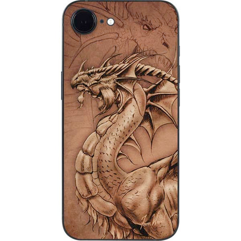 Dragon Parchment by Tom Wood iPhone 16e Skin