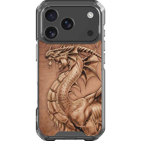 Dragon Parchment by Tom Wood iPhone 18 Pro Clear Case