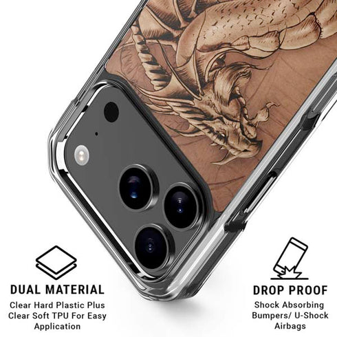 Dragon Parchment by Tom Wood iPhone 18 Pro Clear Case