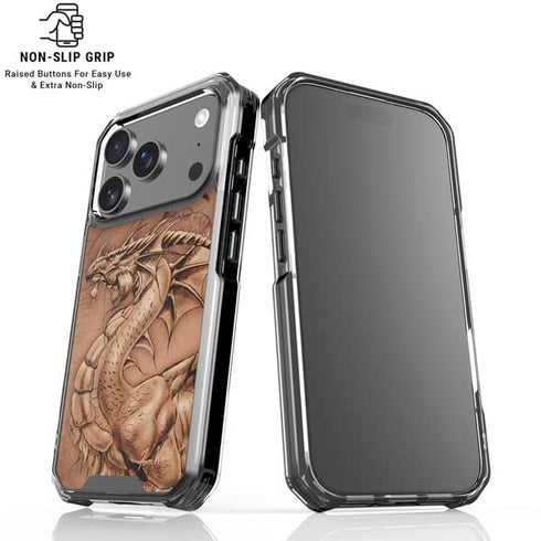 Dragon Parchment by Tom Wood iPhone 18 Pro Clear Case