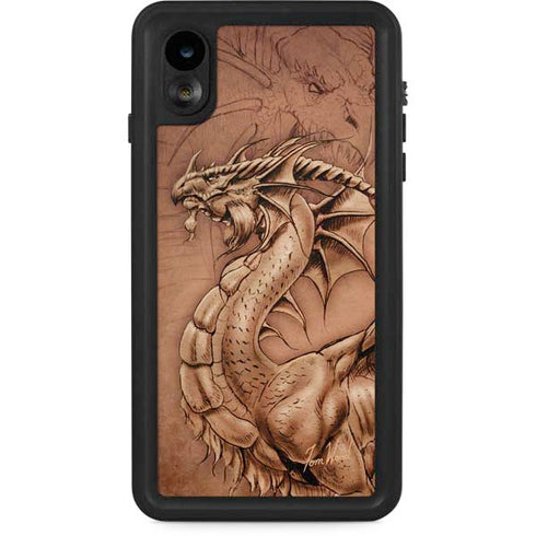 Dragon Parchment by Tom Wood iPhone Cases