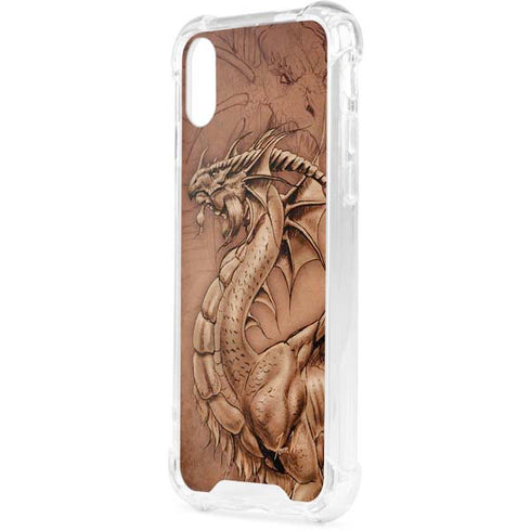 Dragon Parchment by Tom Wood iPhone XS Clear Case
