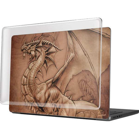 Dragon Parchment by Tom Wood MacBook Pro 14in (2021-24) Case plus Skin