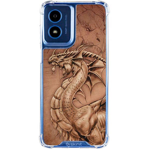 Dragon Parchment by Tom Wood Moto G Play 4G (2024) Clear Case