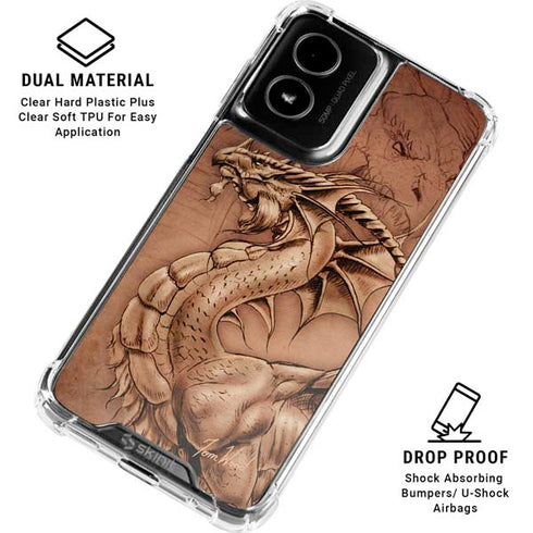 Dragon Parchment by Tom Wood Moto G Power 5G (2024) Clear Case