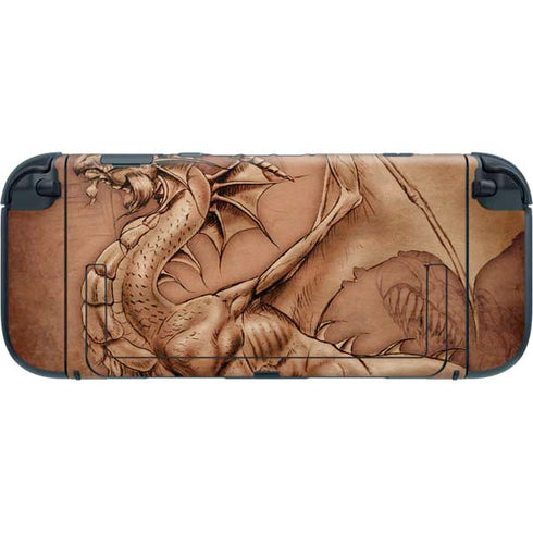 Dragon Parchment by Tom Wood Nintendo Switch 2 (2025) with Joy-Con Skin