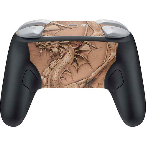 Dragon Parchment by Tom Wood Nintendo Switch 2 (2025) Pro Controller Skin