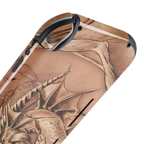 Dragon Parchment by Tom Wood Nintendo Switch Lite Skin