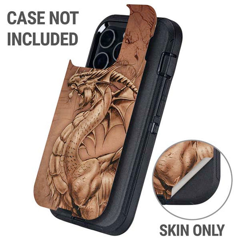 Dragon Parchment by Tom Wood Otterbox Defender iPhone Skin