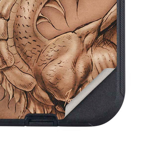 Dragon Parchment by Tom Wood Otterbox Defender iPhone Skin