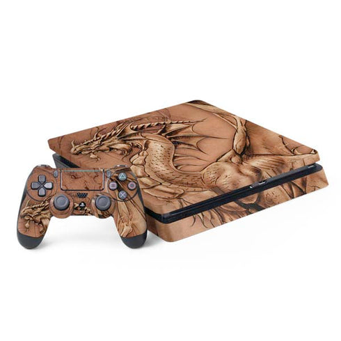 Dragon Parchment by Tom Wood PlayStation PS4 Skins
