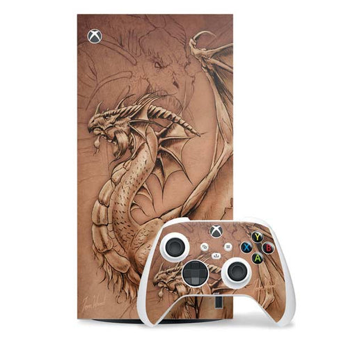 Dragon Parchment by Tom Wood Xbox Series X Skins