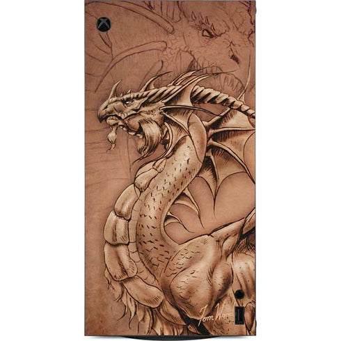 Dragon Parchment by Tom Wood XBox Series X Digital Edition Console Skin