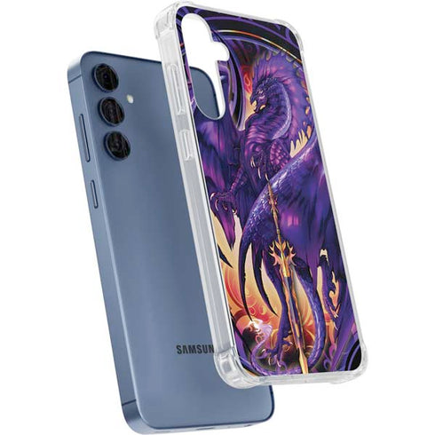 Dragonblade Netherblade Purple by Ruth Thompson Galaxy A55 5G Clear Case