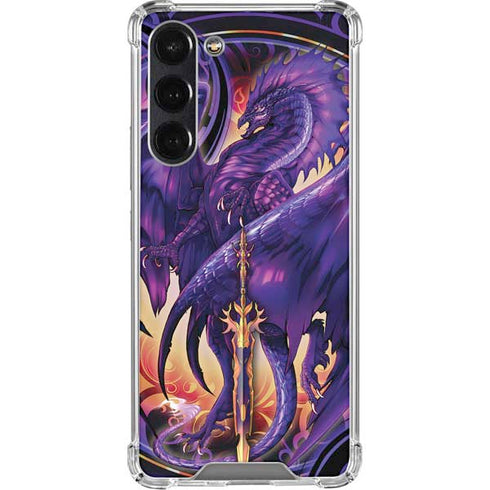 Dragonblade Netherblade Purple by Ruth Thompson Galaxy S24 FE Clear Case