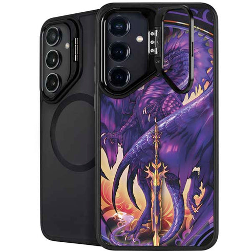 Dragonblade Netherblade Purple by Ruth Thompson Galaxy S25 Kickstand Case