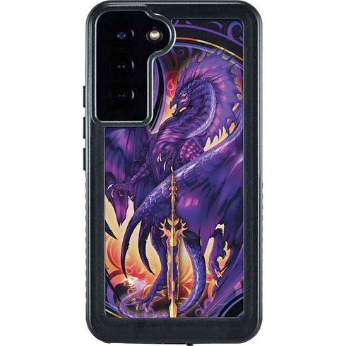 Dragonblade Netherblade Purple by Ruth Thompson Galaxy S24 Plus Waterproof Case