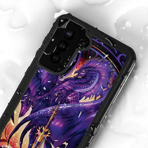 Dragonblade Netherblade Purple by Ruth Thompson Galaxy S24 Plus Waterproof Case