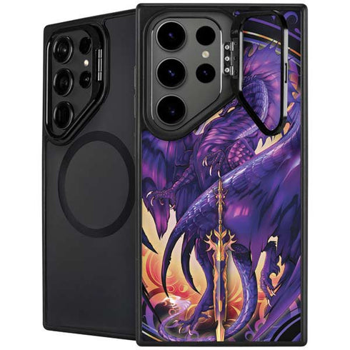 Dragonblade Netherblade Purple by Ruth Thompson Galaxy S24 Ultra Kickstand Case