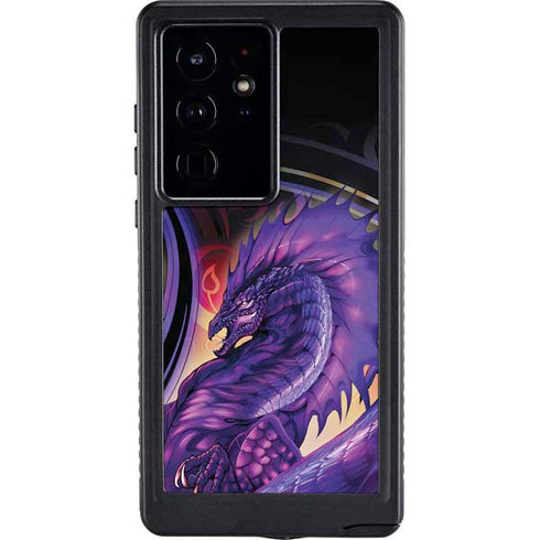 Dragonblade Netherblade Purple by Ruth Thompson Galaxy S24 Ultra Waterproof Case
