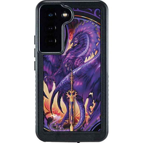 Dragonblade Netherblade Purple by Ruth Thompson Galaxy S24 Waterproof Case