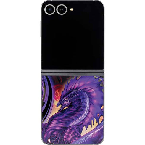 Dragonblade Netherblade Purple by Ruth Thompson Galaxy Z Flip6 Skin