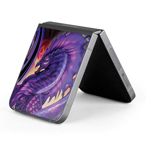 Dragonblade Netherblade Purple by Ruth Thompson Galaxy Z Flip6 Skin
