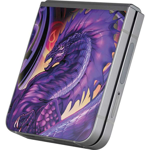 Dragonblade Netherblade Purple by Ruth Thompson Galaxy Z Flip6 Skin