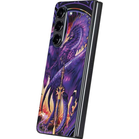 Dragonblade Netherblade Purple by Ruth Thompson Galaxy Z Fold5 5G Skin